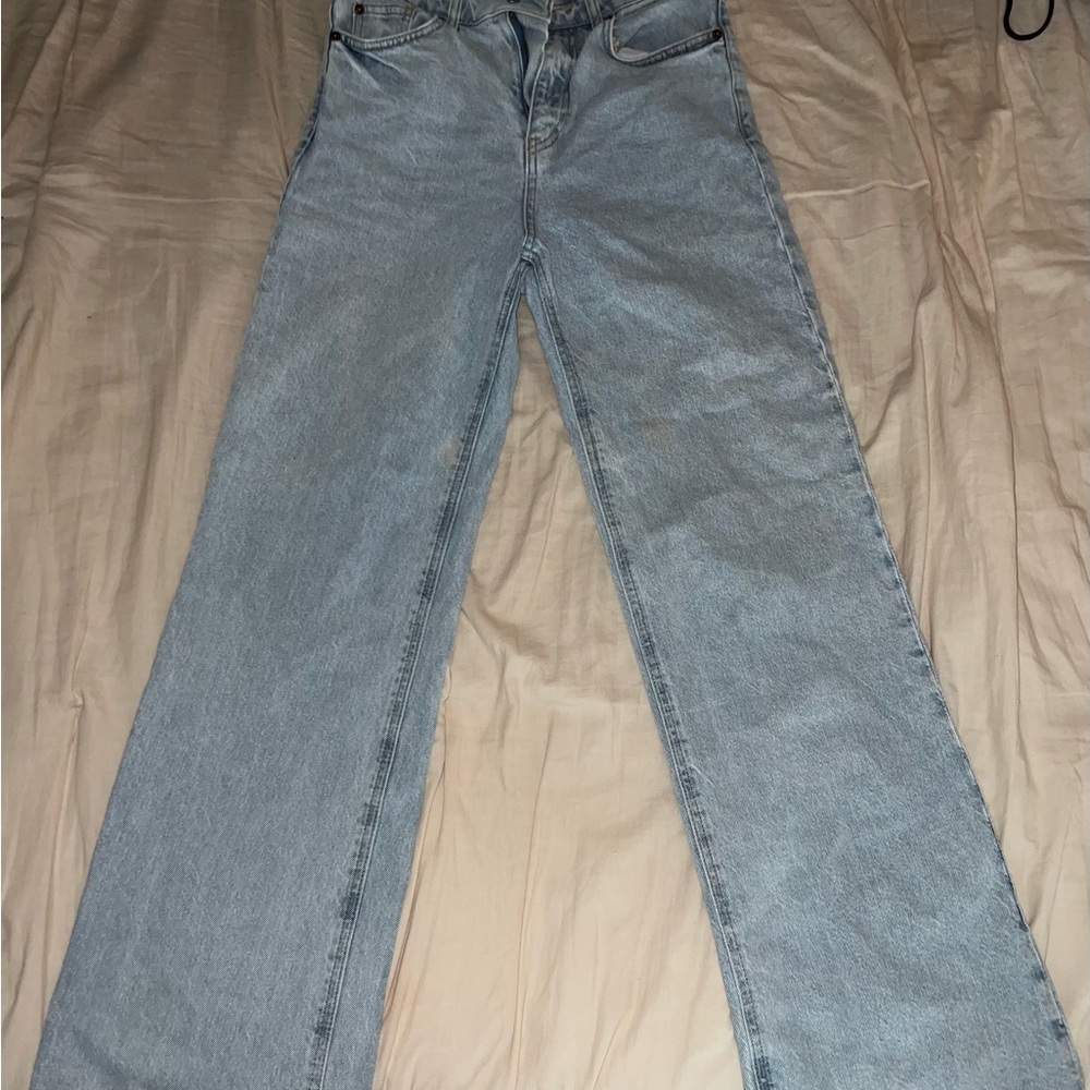 H&M high waisted straight jeans